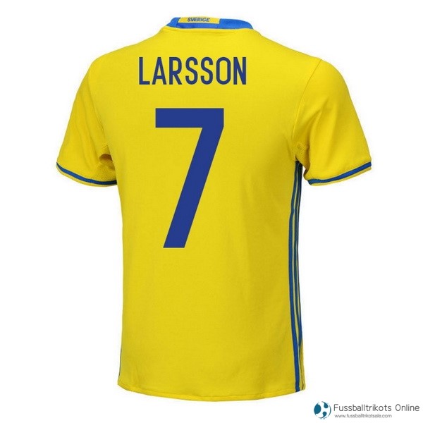 Sweden Trikot Heim Larsson 2018 Gelb Fussballtrikots Günstig